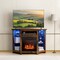 Costway Fireplace TV Stand with Led Lights & 18'' Electric Fireplace for Tvs up to 50'' Gray/Brown/Black/White